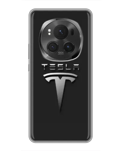 Чехол для Huawei Honor Magic 6 Pro с картинкой «Стальной логотип Tesla»