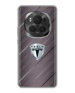 Чехол для Huawei Honor Magic 6 Pro с картинкой «Металлическая текстура Tesla»