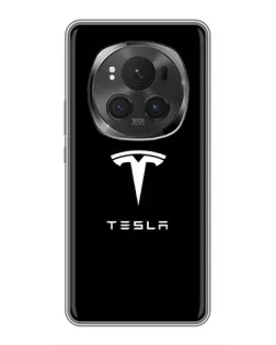 Чехол для Huawei Honor Magic 6 Pro с картинкой «Tesla White Logo»