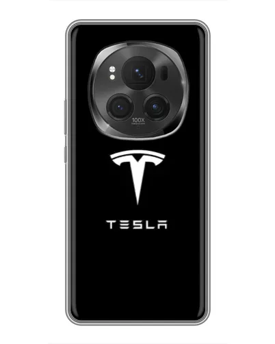 Чехол для Huawei Honor Magic 6 Pro с картинкой «Tesla White Logo»