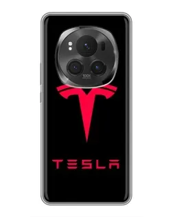 Чехол для Huawei Honor Magic 6 Pro с картинкой «Tesla Red Logo»