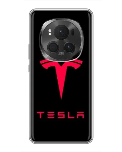 Чехол для Huawei Honor Magic 6 Pro с картинкой «Tesla Red Logo»