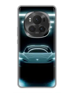 Чехол для Huawei Honor Magic 6 Pro с картинкой «Tesla в неоне»