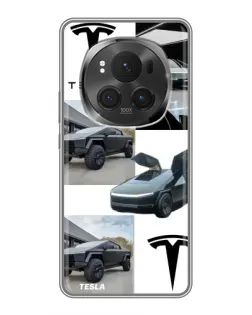 Чехол для Huawei Honor Magic 6 Pro с картинкой «Коллаж Cybertruck Tesla»
