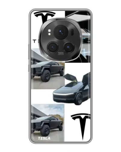 Чехол для Huawei Honor Magic 6 Pro с картинкой «Коллаж Cybertruck Tesla»