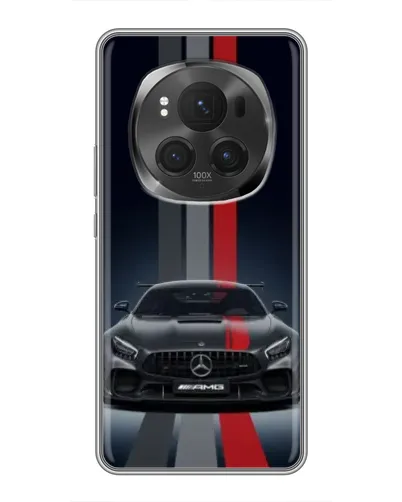 Чехол для Huawei Honor Magic 6 Pro с картинкой «Mercedes — белый карбон»