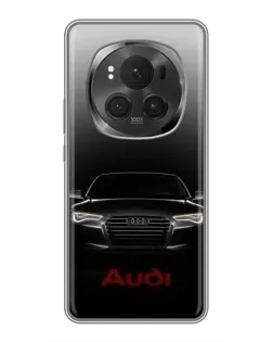 Чехол для Huawei Honor Magic 6 Pro с картинкой «Audi — градиентный контур» Чехол для Huawei Honor Magic 6 Pro с картинкой «Audi — градиентный контур»