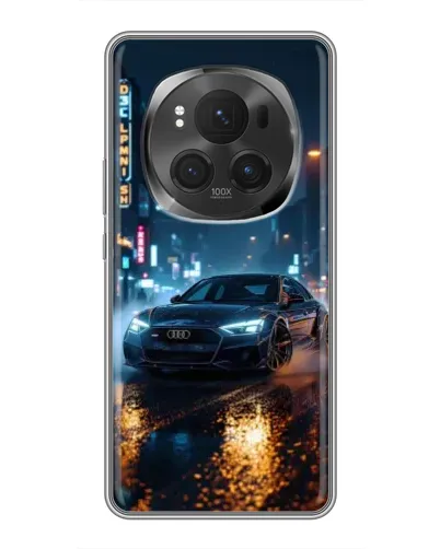 Чехол для Huawei Honor Magic 6 Pro с картинкой «Ночной город и Audi»