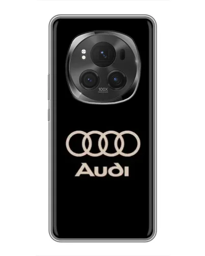 Чехол для Huawei Honor Magic 6 Pro с картинкой «Audi — золотой логотип»