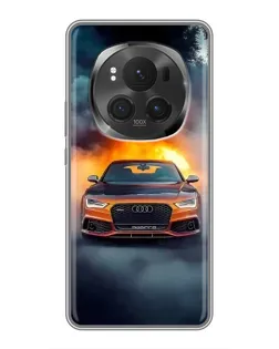 Чехол для Huawei Honor Magic 6 Pro с картинкой «Audi в огненном дыму» Чехол для Huawei Honor Magic 6 Pro с картинкой «Audi в огненном дыму»