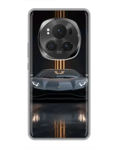 Чехол для Huawei Honor Magic 6 Pro с картинкой «Lamborghini золотые линии»