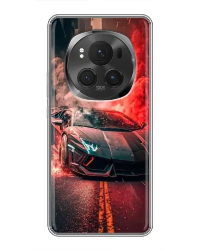 Чехол для Huawei Honor Magic 6 Pro с картинкой «Lamborghini красный дым»