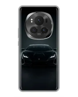 Чехол для Huawei Honor Magic 6 Pro с картинкой «Черный Lamborghini Aventador»