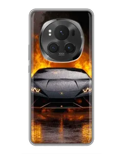 Чехол для Huawei Honor Magic 6 Pro с картинкой «Lamborghini в огне»