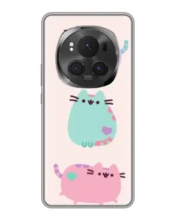 Чехол для Huawei Honor Magic 6 Pro с картинкой «Pusheen трио»