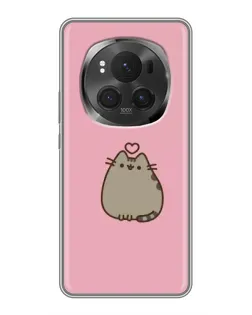 Чехол для Huawei Honor Magic 6 Pro с картинкой «Pusheen сердце»
