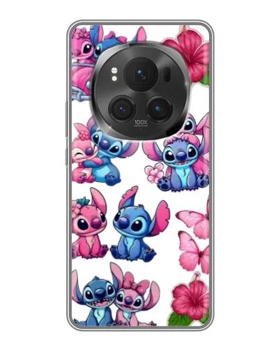 Чехол для Huawei Honor Magic 6 Pro с картинкой «Стикеры Stitch и Angel»