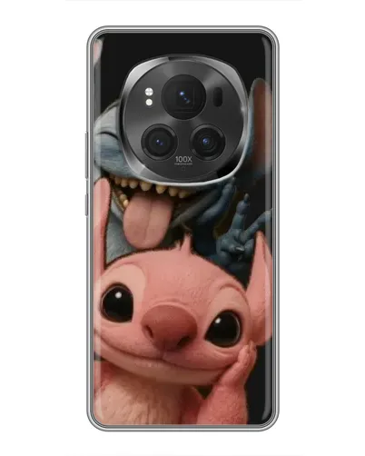 Чехол для Huawei Honor Magic 6 Pro с картинкой «Стич и Ангел»