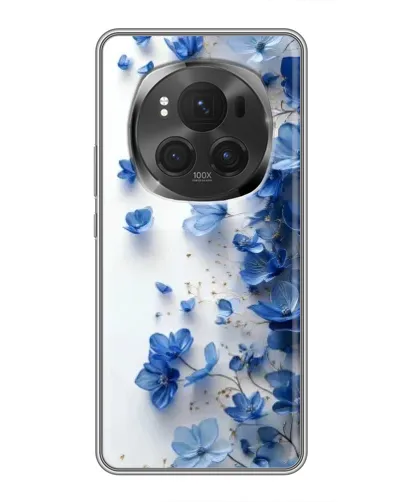 Чехол для Huawei Honor Magic 6 Pro с картинкой «Голубой цветочный каскад»