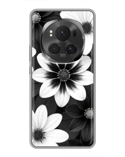 Чехол для Huawei Honor Magic 6 Pro с картинкой «Монохромные астры»
