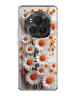 Чехол для Huawei Honor Magic 6 Pro с картинкой «Белые сухоцветы»