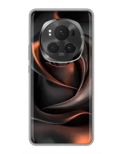Чехол для Huawei Honor Magic 6 Pro с картинкой «Шелковая черная роза»