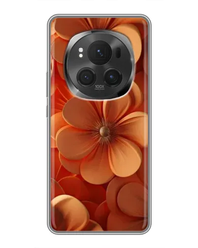 Чехол для Huawei Honor Magic 6 Pro с картинкой «Оранжевый макро цветок»