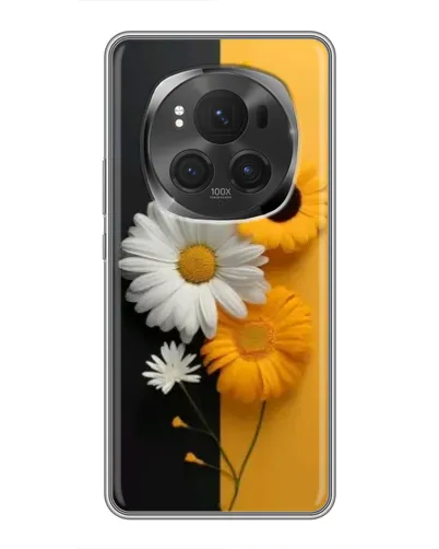 Чехол для Huawei Honor Magic 6 Pro с картинкой «Подсолнух и ромашка»