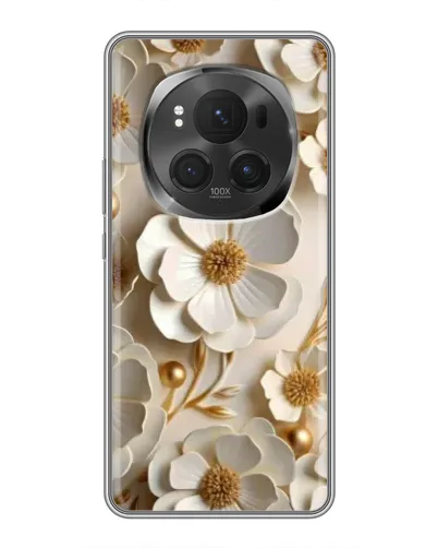 Чехол для Huawei Honor Magic 6 Pro с картинкой «Белие бумажние  цвети»