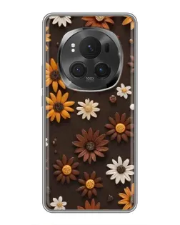 Чехол для Huawei Honor Magic 6 Pro с картинкой «Узор из маленьких подсолнухов»