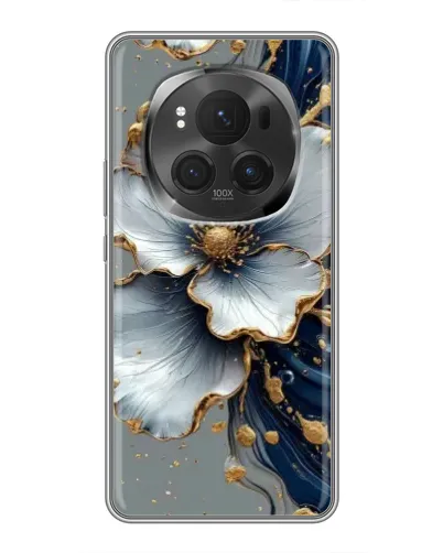 Чехол для Huawei Honor Magic 6 Pro с картинкой «Белый цветок и золотой флюид» Чехол для Huawei Honor Magic 6 Pro с картинкой «Белый цветок и золотой флюид»