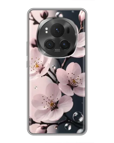 Чехол для Huawei Honor Magic 6 Pro с картинкой «Нежная сакура и капли» Чехол для Huawei Honor Magic 6 Pro с картинкой «Нежная сакура и капли»