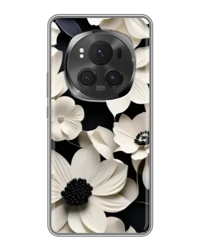Чехол для Huawei Honor Magic 6 Pro с картинкой «Объемные белые цветы»