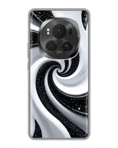 Чехол для Huawei Honor Magic 6 Pro с картинкой «Черно-белая спираль»