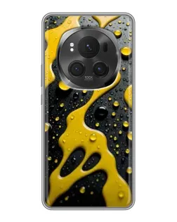 Чехол для Huawei Honor Magic 6 Pro с картинкой «Жидкое желтое золото»