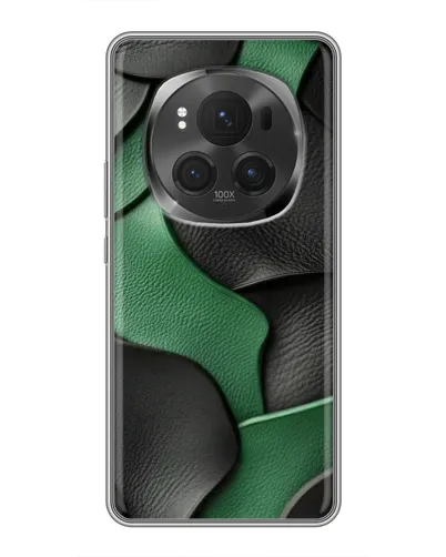 Чехол для Huawei Honor Magic 6 Pro с картинкой «Зеленые кожаные волны»