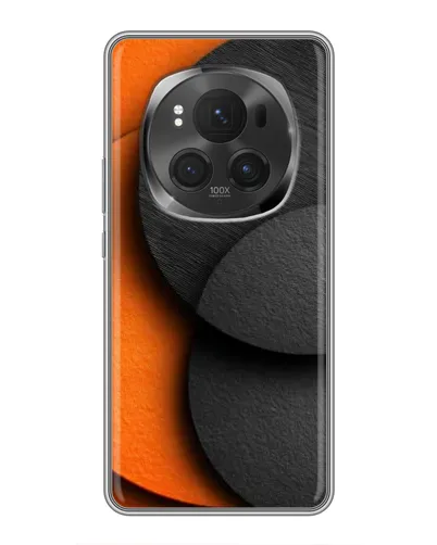 Чехол для Huawei Honor Magic 6 Pro с картинкой «Геометрия оранжевых кругов»