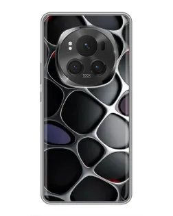 Чехол для Huawei Honor Magic 6 Pro с картинкой «Объемная темная решетка»
