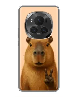 Чехол для Huawei Honor Magic 6 Pro с картинкой «Капибара виктория»