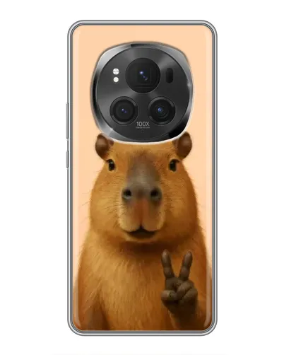 Чехол для Huawei Honor Magic 6 Pro с картинкой «Капибара виктория»