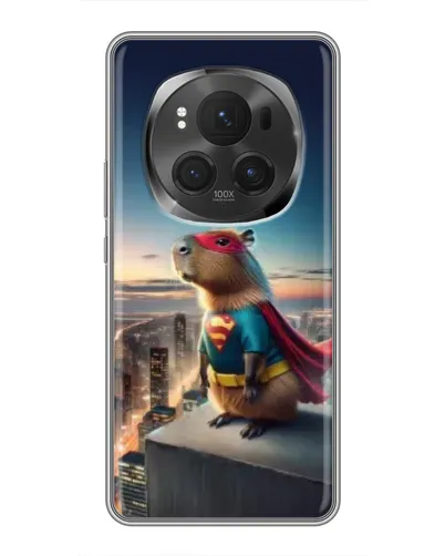 Чехол для Huawei Honor Magic 6 Pro с картинкой «Капи-мен супергерой»
