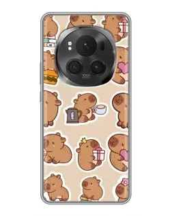 Чехол для Huawei Honor Magic 6 Pro с картинкой «Капибары паттерн»