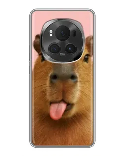 Чехол для Huawei Honor Magic 6 Pro с картинкой «Капибара с языком»