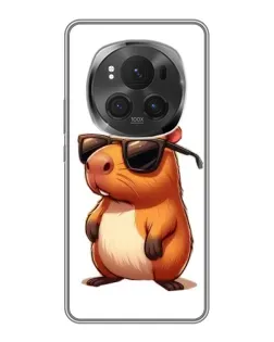 Чехол для Huawei Honor Magic 6 Pro с картинкой «Капибара в очках»
