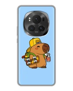Чехол для Huawei Honor Magic 6 Pro с картинкой «Капибара на скейте»