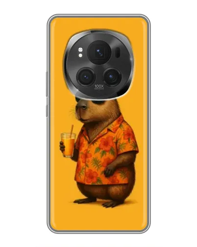 Чехол для Huawei Honor Magic 6 Pro с картинкой «Капибара на отдыхе»