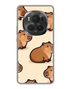 Чехол для Huawei Honor Magic 6 Pro с картинкой «Паттерн милых капибар»