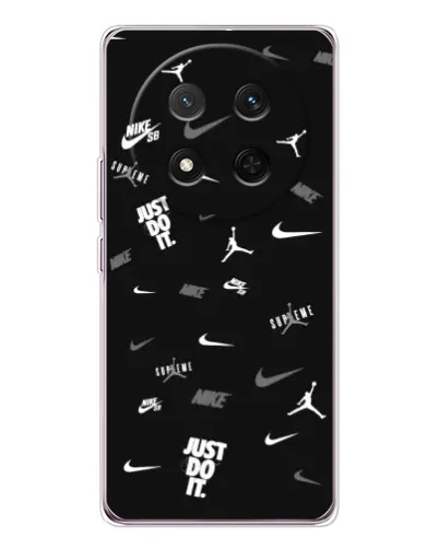 Чехол для Huawei Honor Magic 7 Lite с картинкой «Nike Black Pattern»