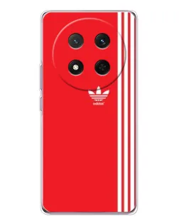 Чехол для Huawei Honor Magic 7 Lite с картинкой «Красный минимализм Adidas»