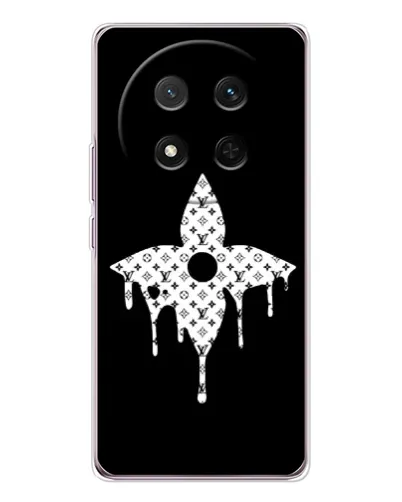 Чехол для Huawei Honor Magic 7 Lite с картинкой «Цветочная монограмма»
